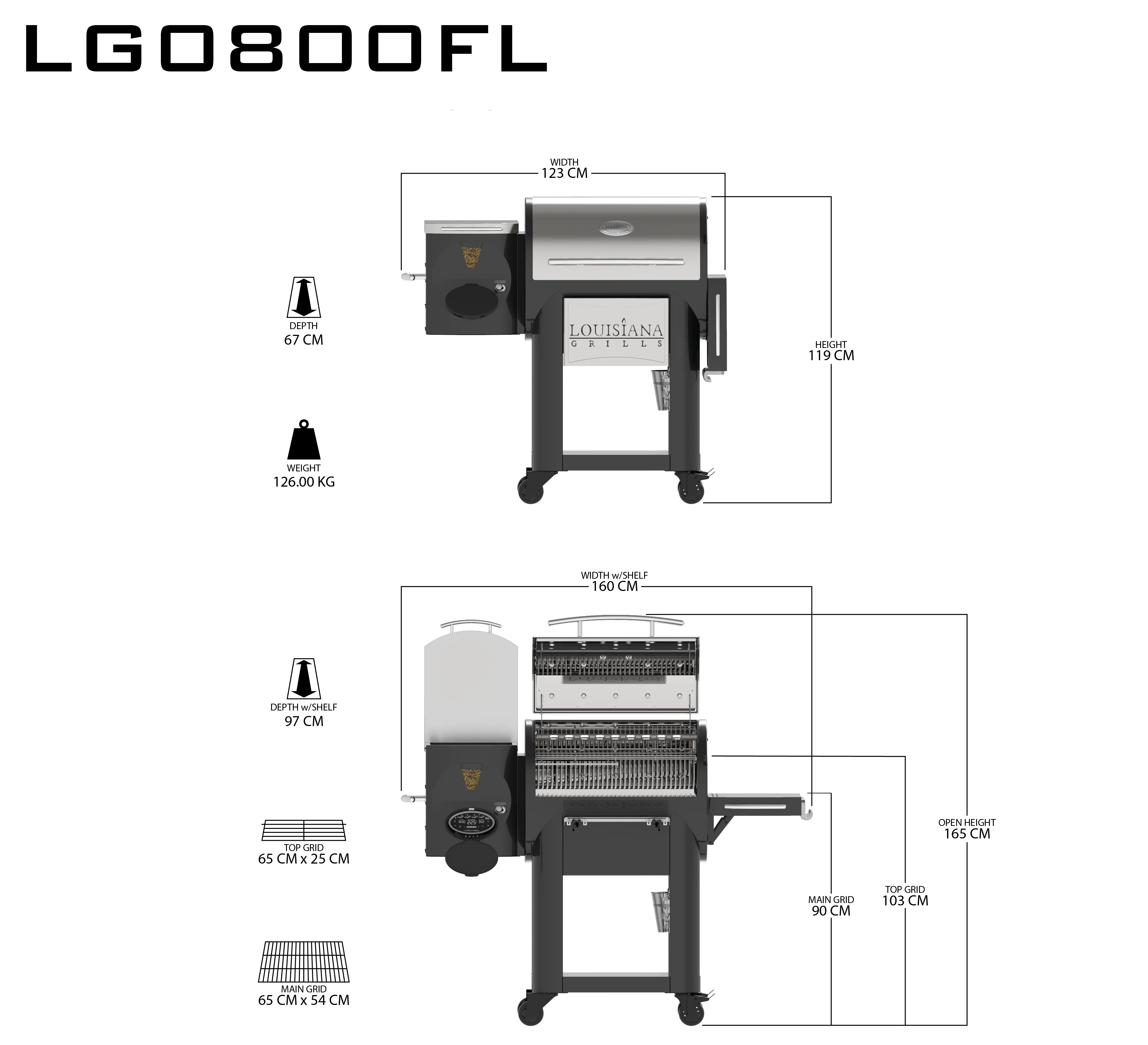 Louisiana Grills Legacy 800 Founder Series - Barbecue a Pellet - Image 4