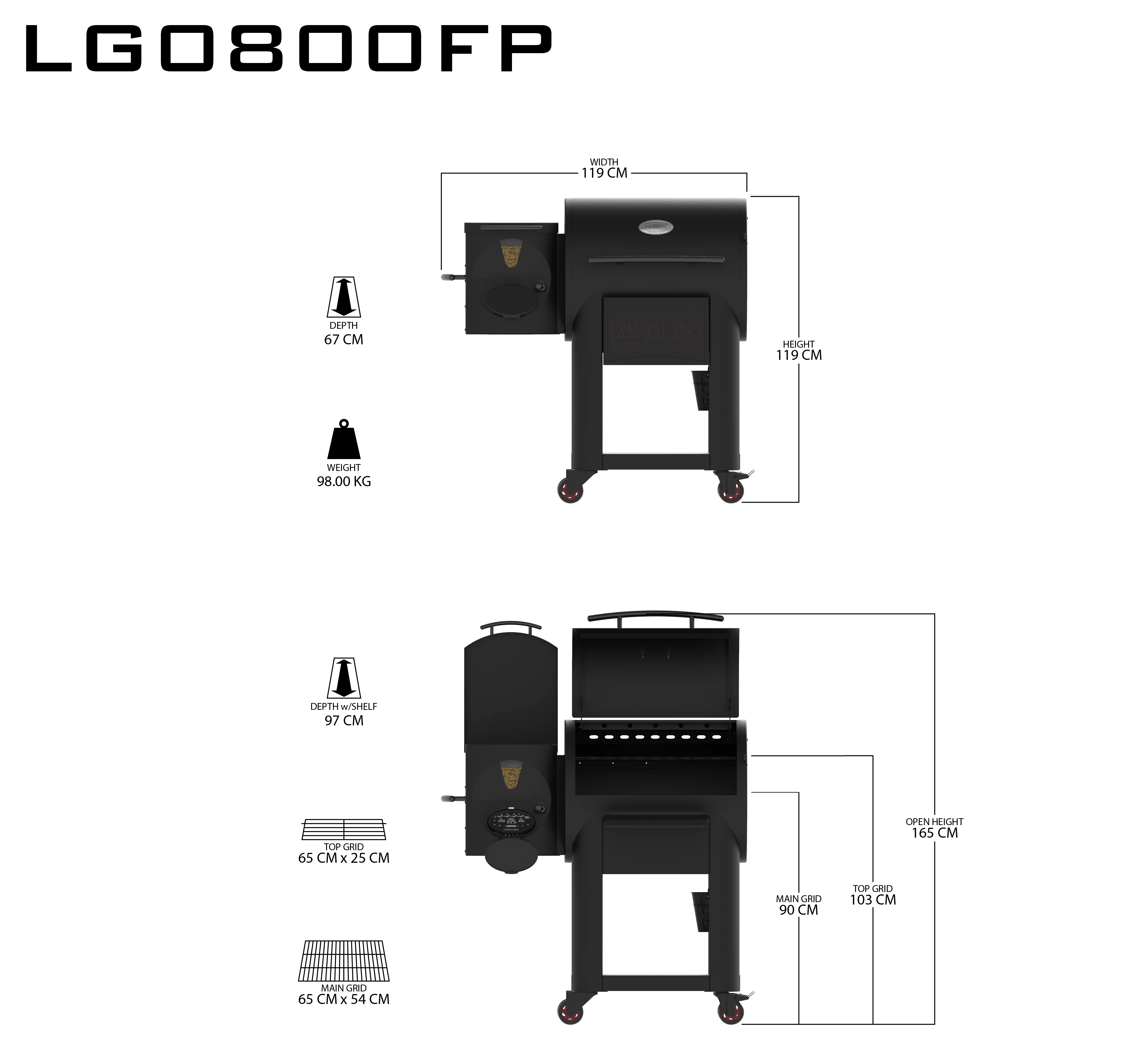 Louisiana Grills Premier 800 Founder Series - Barbecue a Pellet - Image 7